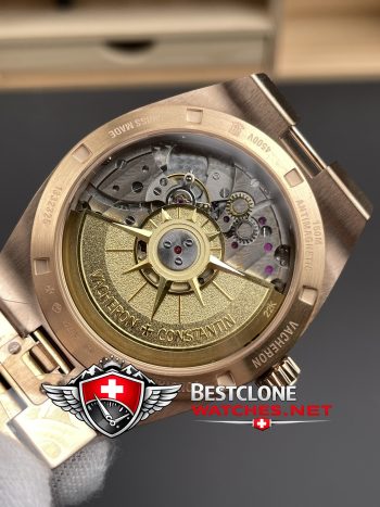 Real photos of the Vacheron Constantin Overseas 41mm Rose Gold Dial Ref 4520V210R B705 Super Clone Watch (9)