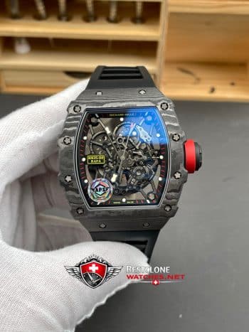 Richard Mille RM 35 02 Rafa Nadal Super Clone Watch – NTPT Carbon 11 Replica Skeleton Dial (1)