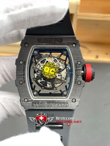 Richard Mille RM 35 02 Rafa Nadal Super Clone Watch – NTPT Carbon 11 Replica Skeleton Dial (5)