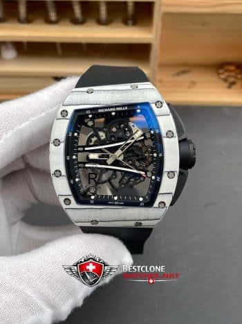 Richard Mille RM 61 01 White Carbon Fiber Super Clone Watch – Skeleton Dial 11 Replica (1)