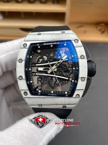 Richard Mille RM 61 01 White Carbon Fiber Super Clone Watch – Skeleton Dial 11 Replica (3)