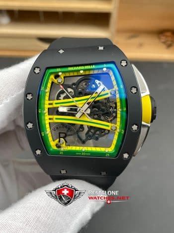 Richard Mille RM 61 01 Yohan Blake Super Clone Watch – Carbon Case Skeleton Dial 11 Replica (3)