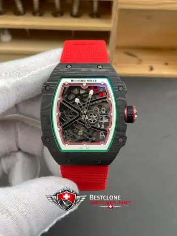 Richard Mille RM 67 02 Italia Edición Super Clon Reloj - Caja de Carbono Esqueleto Dial 11 Replica (1)