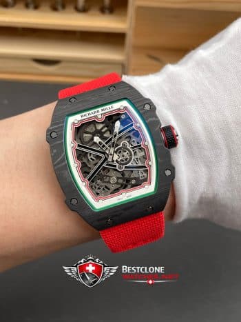 Richard Mille RM 67 02 Italy Edition Super Clone Watch – Carbon Case Skeleton Dial 11 Replica (9)