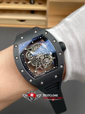 Richard Mille RM055 2 Super Clone Watch – Black Ceramic Skeleton Dial 11 Replica (9)
