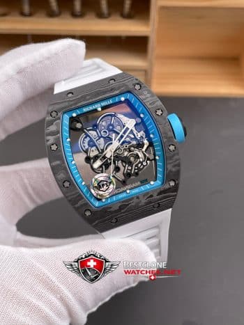 Richard Mille RM055 Abu Dhabi Blue Super Clone Watch – Carbon Fiber 11 Replica RMUL2 Movement (2)