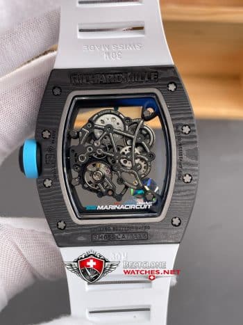 Richard Mille RM055 Abu Dhabi Blue Super Clone Watch – Carbon Fiber 11 Replica RMUL2 Movement (5)