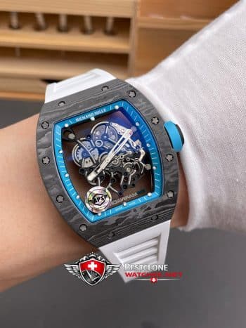 Richard Mille RM055 Abu Dhabi Blue Super Clone Watch – Carbon Fiber 11 Replica RMUL2 Movement (9)
