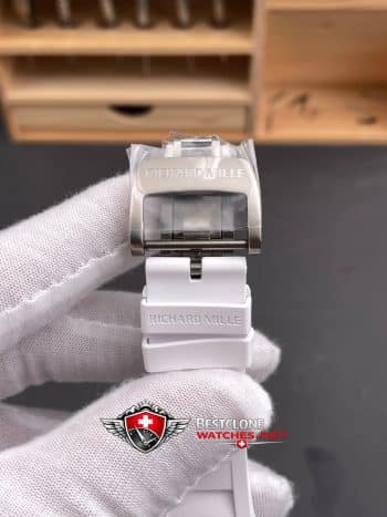 Richard Mille RM055 White Ceramic Super Clone Watch – Skeleton Dial 1：1 Replica (8)