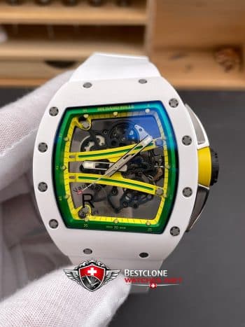 Richard Mille RM61 01 White Ceramic Super Clone Watch – Yohan Blake Edition Skeleton Dial 11 Replica (3)