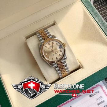 Rolex Datejust 31mm Ref. 178278 73168 Gold Dial Super Clone Watch — Real Life Photos (1)