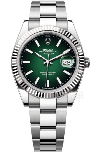 Rolex Datejust 41mm Green Gradient Dial Ref 126334 0033 Super Clone Watch