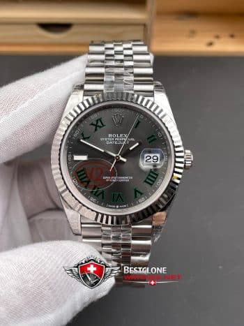 Rolex Datejust 41mm Ref m126334 0022 Wimbledon Super Clone Watch (1)