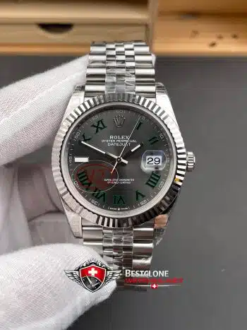Rolex Datejust 41mm Ref m126334 0022 Wimbledon Super Clone Watch (1)