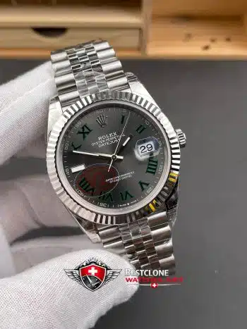 Rolex Datejust 41mm Ref m126334 0022 Wimbledon Super Clone Watch (2)