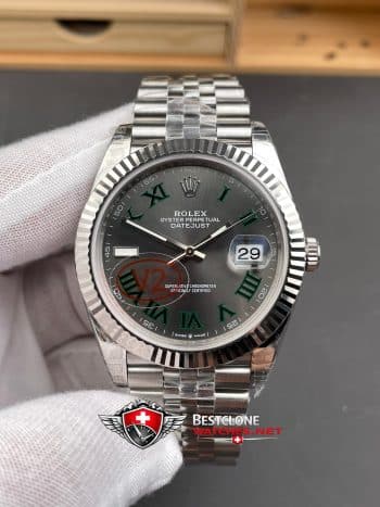 Rolex Datejust 41mm Ref m126334 0022 Wimbledon Super Clone Watch (3)