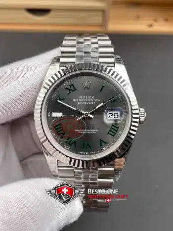 Rolex Datejust 41mm Ref m126334 0022 Wimbledon Super Clone Watch (3)