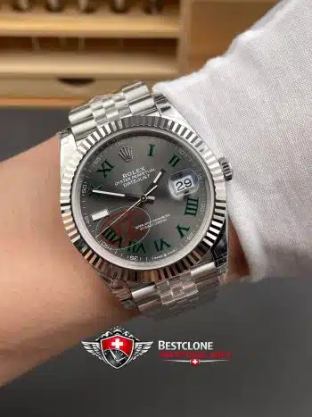 Rolex Datejust 41mm Ref m126334 0022 Wimbledon Super Clone Watch (9)