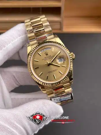 Rolex Day Date Super Clone Swiss Reloj Replica Ref M128238 0132 3255 Movimiento Suizo (3)