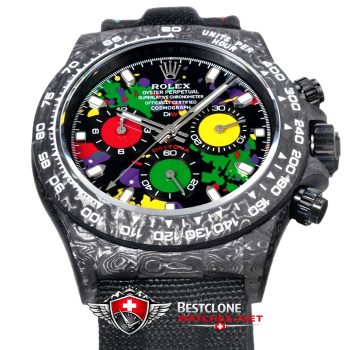 Rolex Daytona Carbon Motley Super Clone Watch – 41mm Art Splash Edition (2)