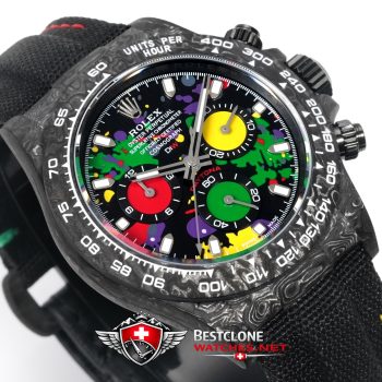 Rolex Daytona Carbon Motley Super Clone Watch – 41mm Art Splash Edition (3)