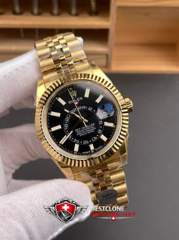 Rolex Sky Dweller Black Dial Oyster Bracelet Ref M336938 0005 Super Clone Watch (2)