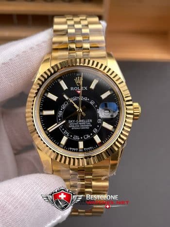 Rolex Sky Dweller Black Dial Oyster Bracelet Ref M336938 0005 Super Clone Watch (3)