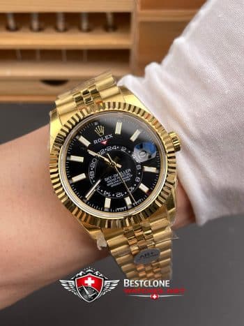 Rolex Sky Dweller Black Dial Oyster Bracelet Ref M336938 0005 Super Clone Watch (9)