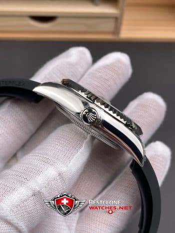 Rolex Sky Dweller Black Dial Rubber Bracelet Ref M336239 0002 Super Clone Watch (6)