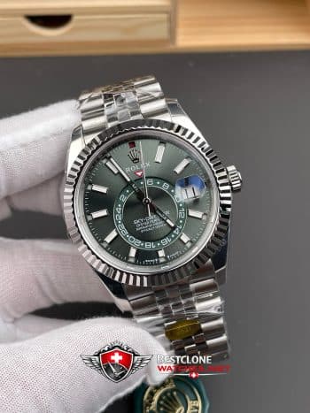 Rolex Sky Dweller Green Dial Oyster Bracelet Ref 336934 9002 Super Clone Watch (2)