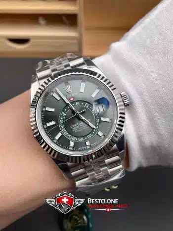 Rolex Sky Dweller Green Dial Oyster Bracelet Ref 336934 9002 Super Clone Watch (9)
