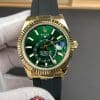 Rolex Sky Dweller Green Dial Rubber Bracelet Ref 336238 0004 Super Clone Watch (1)