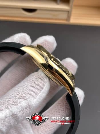 Rolex Sky Dweller Green Dial Rubber Bracelet Ref 336238 0004 Super Clone Watch (4)