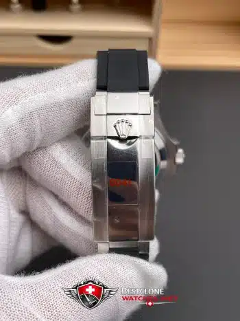 Rolex Yacht Master White Gold Super Clone SwissReplica Watch OysterFlex Rubber Strap Ref 226659 3235 Swiss Movement (9)