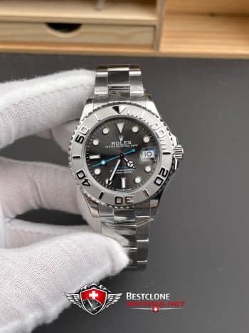 RolexYacht Master Slate Dial Super Clone Swiss Replica Watch Ref 126622 3235 Swiss Movement (8)