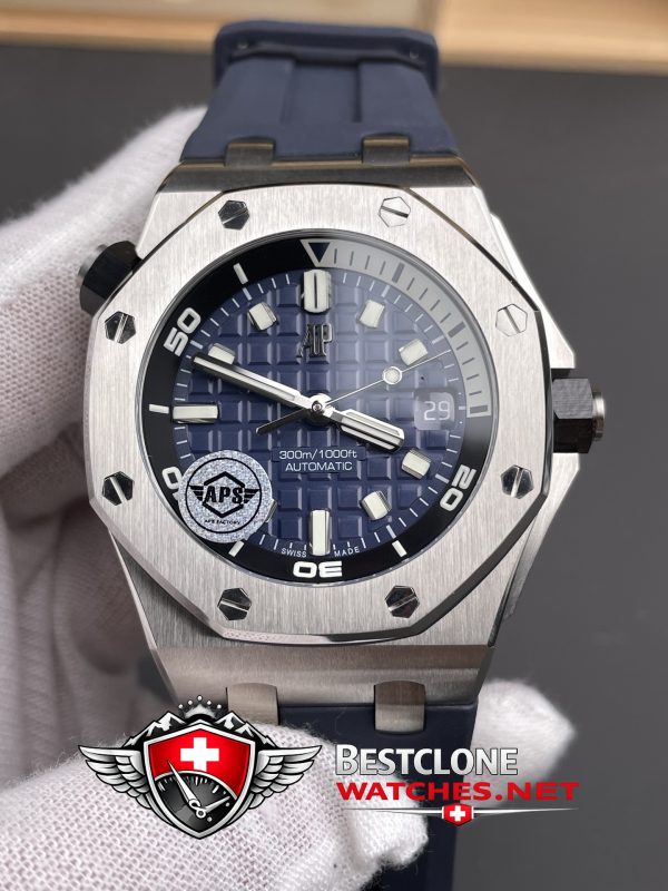 audemars piguet replica royal oak offshore 15720st blue front full.jpg