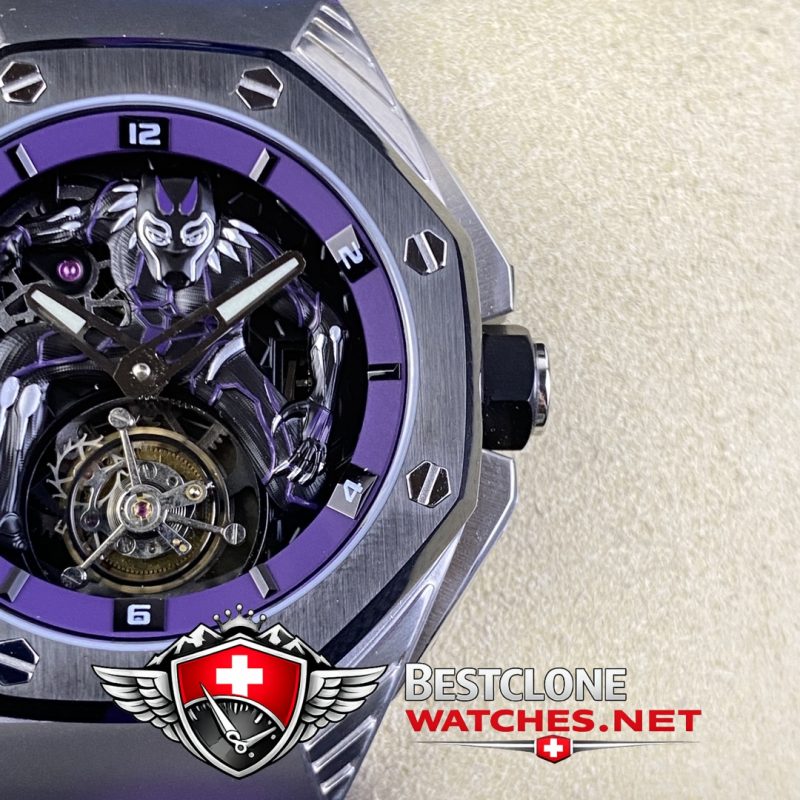 best royal oak replica black panther dial detail.jpg