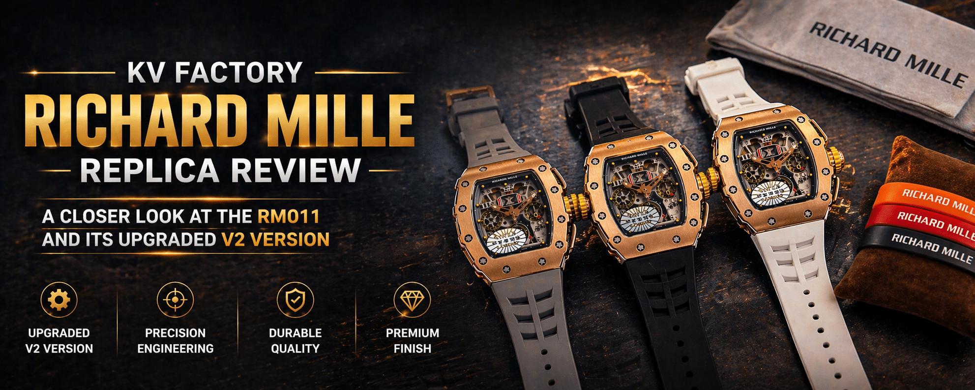 KV Factory Richard Mille RM011 V2 Replica Review Banner