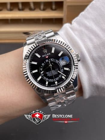 sky dweller super clone on wrist shot