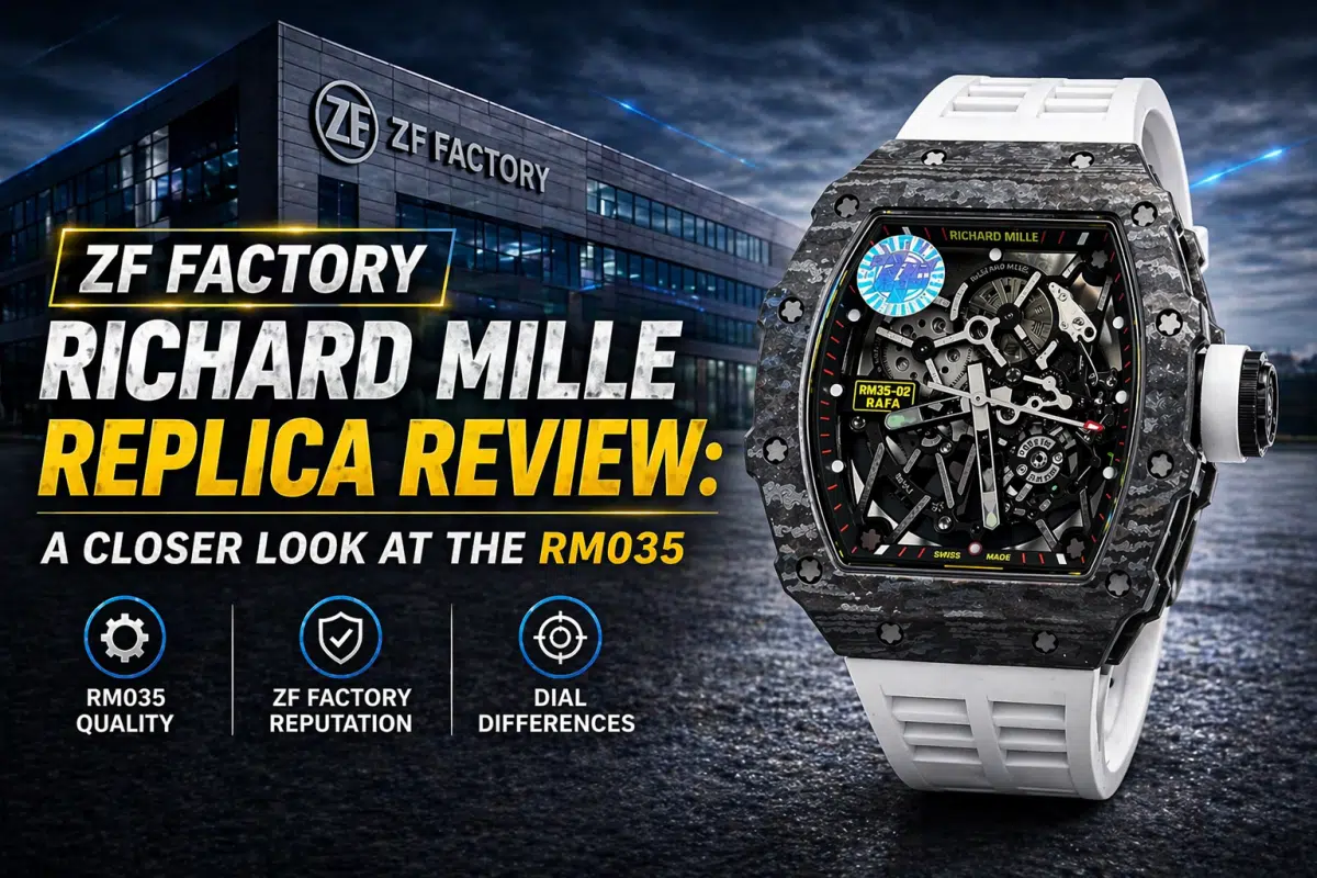 ZF Factory Richard Mille RM035 réplica de reloj de revisión cubierta con esfera esqueleto