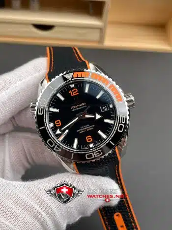 Omega Seamaster Planet Ocean 600M 215.32.44.21.01.001 Super Clone Watch – Black Dial Orange Bezel Replica (2)