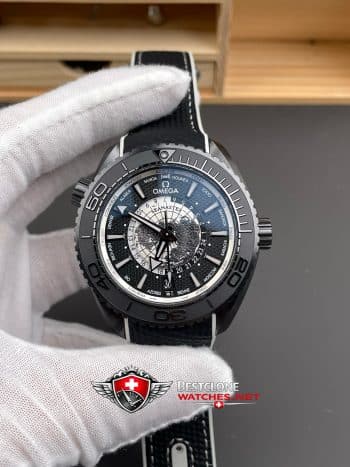 Omega Seamaster Worldtimer 215.92.46.22.01.007 Super Clon Reloj - Caja de titanio Global Time Replica (1)
