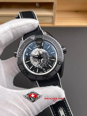 Omega Seamaster Worldtimer 215.92.46.22.01.007 Super Clone Watch – Titanium Case Global Time Replica (2)