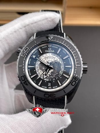 Omega Seamaster Worldtimer 215.92.46.22.01.007 Super Clone Watch – Titanium Case Global Time Replica (3)