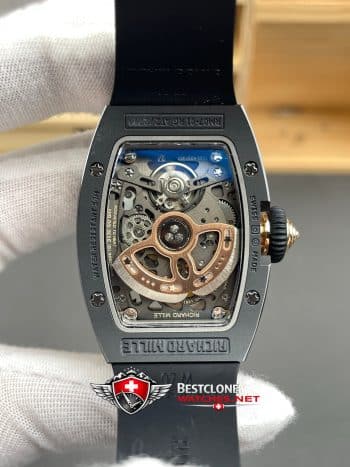 Richard Mille RM07 01 Black Ceramic Super Clone Watch – Diamond Red Lips Dial CRMA2 11 Ladies Replica (5)