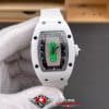 Richard Mille RM07 01 Cerámica Blanca Super Clon Reloj - Diamond Dial Labios Verdes 11 Ladies Replica (1)