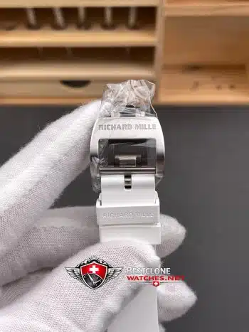 Richard Mille RM07 01 White Ceramic Super Clone Watch – Diamond Dial Green Lips 11 Ladies Replica (7)