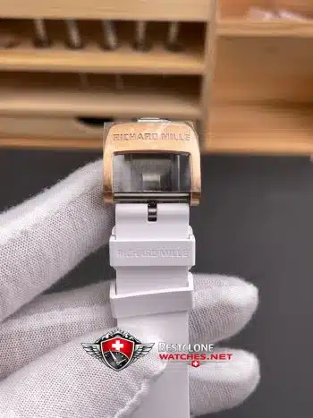 Richard Mille RM07 01 White Ceramic Super Clone Watch – Mother of Pearl Diamond Dial CRMA2 Ladies Replica (7)