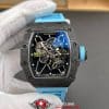 Richard Mille RM35 01 RAFA Super Clon Reloj - NTPT Carbono Azul Correa RMUL3 Esqueleto 11 Replica (1)