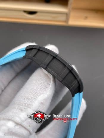 Richard Mille RM35 01 RAFA Super Clone Watch – NTPT Carbon Blue Strap RMUL3 Skeleton 11 Replica (4)